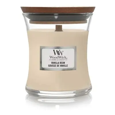 WoodWick vonná svíčka s dřevěným knotem malá Vanilla Bean 85 g