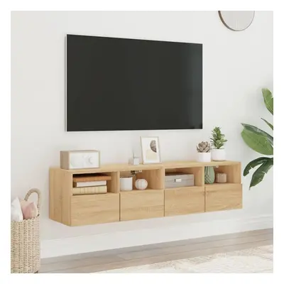 Nástěnné TV skříňky 2 ks dub sonoma 60 x 30 x 30 cm kompozit