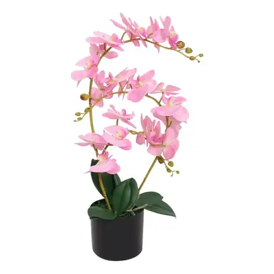 Umělá rostlina orchidej s květináčem 65 cm růžová