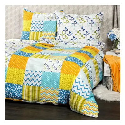 4Home Krepové povlečení Patchwork blue