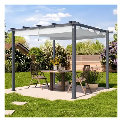 PRIMEYARD Pergola Classic 3x3 m, látková střecha, stone - (400100)