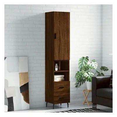 Skříň highboard hnědý dub 34,5 x 34 x 180 cm kompozitní dřevo