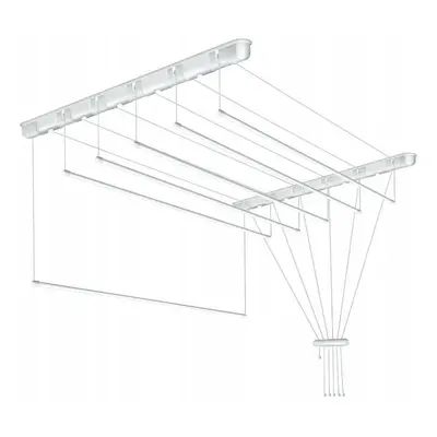 Erga Erga, stropní věšák na sušení prádla 5x150 cm, bílé, ERG-SEP-10SUSSUF5PP15