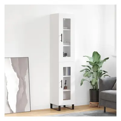 Skříň highboard bílá 34,5 x 34 x 180 cm kompozitní dřevo