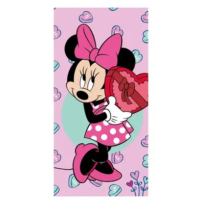 Růžová froté dětská osuška 70x140 cm Minnie – Jerry Fabrics