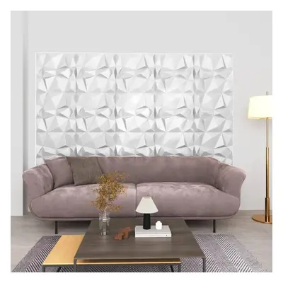 3D nástěnné panely 24 ks 50x50 cm diamond bílé 6 m²