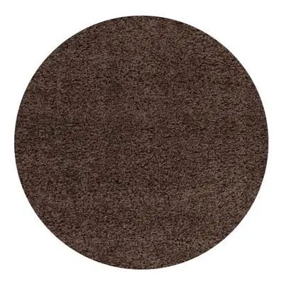 Ayyildiz koberce Kusový koberec Life Shaggy 1500 brown kruh - 160x160 (průměr) kruh cm