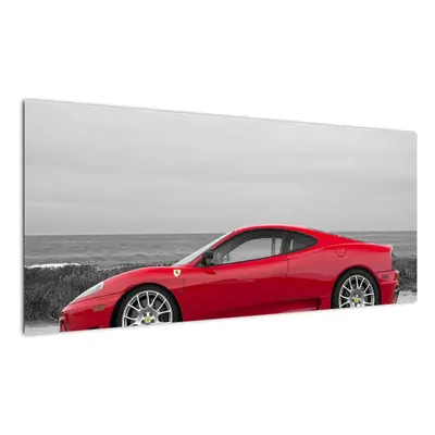 Červené Ferrari - obraz (100x40cm)