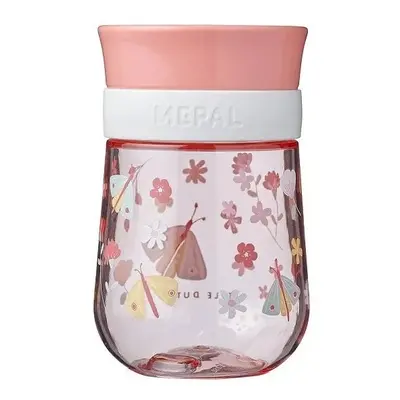 Světle růžový tritanový dětský hrnek 300 ml Flowers & butterflies – Mepal