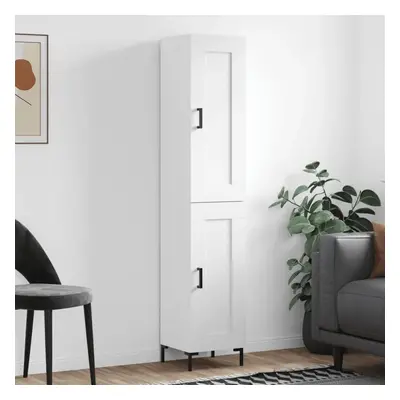 Skříň highboard bílá 34,5 x 34 x 180 cm kompozitní dřevo