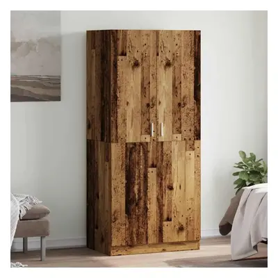 Šatní skříň old wood 90 x 52 x 200 cm kompozitní dřevo