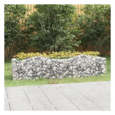 Klenutý gabion vyvýšený záhon 200x50x50 cm pozinkované železo