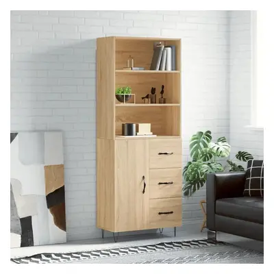 Skříň highboard dub sonoma 69,5 x 34 x 180 cm kompozitní dřevo