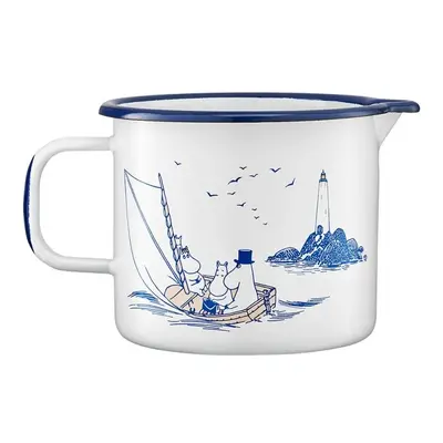 Kastrol Moomins Sailors 1,3l, smalt / bílo-modrý