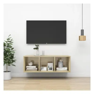 Nástěnná TV skříňka dub sonoma 37 x 37 x 107 cm dřevotříska