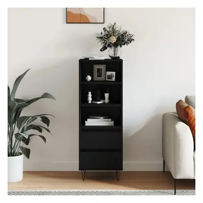 Skříň highboard černá 40 x 36 x 110 cm kompozitní dřevo