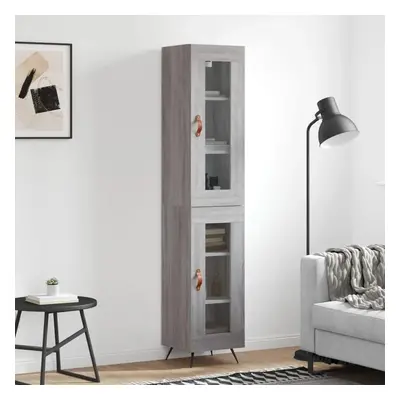 Skříň highboard šedá sonoma 34,5 x 34 x 180 cm kompozitní dřevo