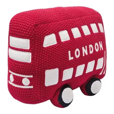 SCANquilt pletený polštářek LONDON BUS červená vánoční dekorace