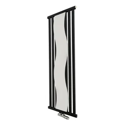 Regnis Kalipso Mirror, topné těleso 500x1800mm se středovým připojením 50mm, 780W, černá matná, 