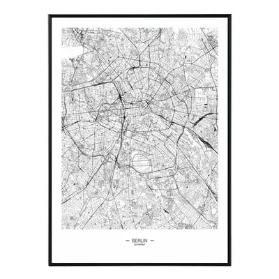 Berlin map - 50x70 cm Obraz