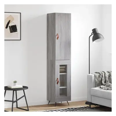 Skříň highboard šedá sonoma 34,5 x 34 x 180 cm kompozitní dřevo