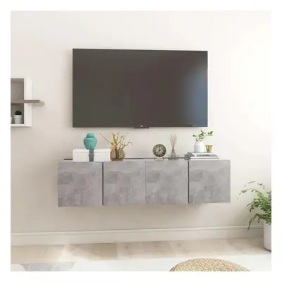 Závěsné TV skříňky 2 ks betonově šedé 60x30x30 cm