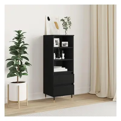 Skříň highboard černá 40 x 36 x 110 cm kompozitní dřevo