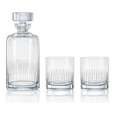 Crystalex Whisky set broušený matným brusem, 1 + 2 ks