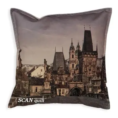 SCANquilt povlak ART VELVET praha šedá 45 x 45 cm