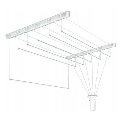 Erga Erga, stropní věšák na sušení prádla 7x100 cm, bílé, ERG-SEP-10SUSSUF1007P