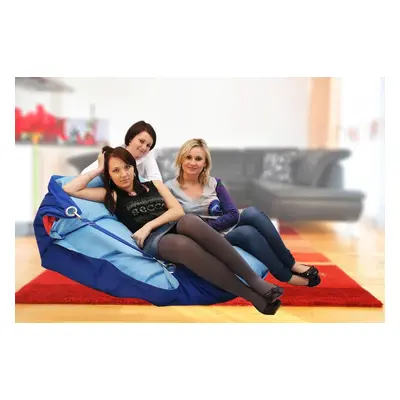 BeanBag Sedací pytel 189x140 duo dark blue - cyan