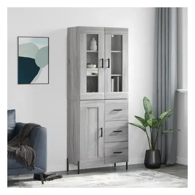 Skříň highboard šedá sonoma 69,5 x 34 x 180 cm kompozitní dřevo