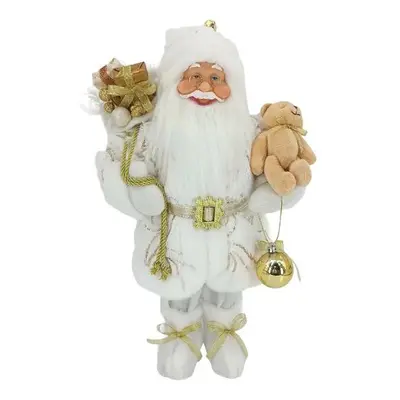 Dekorace Santa Claus Bílo-Zlatý 40cm