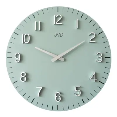 JVD Designové velké minimalistické zelené hodiny JVD HC404.2