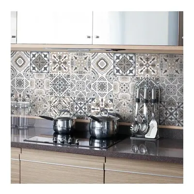 Sada 24 nástěnných samolepek Ambiance Decal Tiles Azulejos Giacomo, 10 x 10 cm