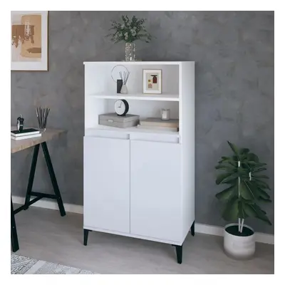 Skříň highboard bílá 60 x 36 x 110 cm kompozitní dřevo