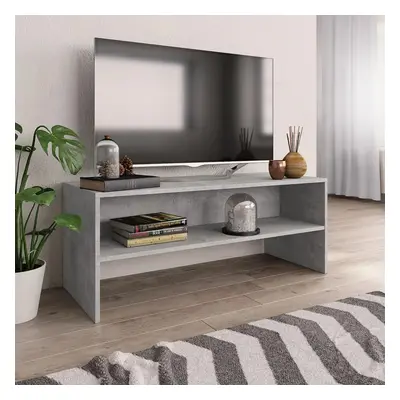 TV stolek šedý 100 x 40 x 40 cm kompozitní dřevo