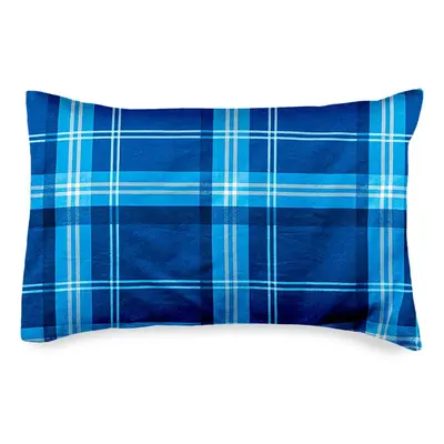 4Home Flanelový povlak na polštářek Blue plaid, 50 x 70 cm