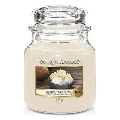 Yankee Candle vonná svíčka Classic ve skle střední Coconut Rice Cream 411 g