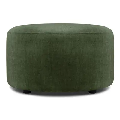 Zelený sametový puf Mazzini Sofas Debbie, ø 68 cm