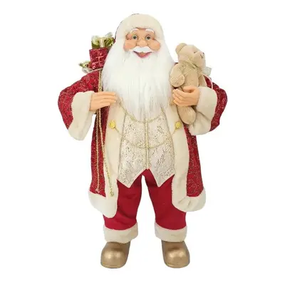 Dekorace Santa Claus Červeno-zlatý 80cm