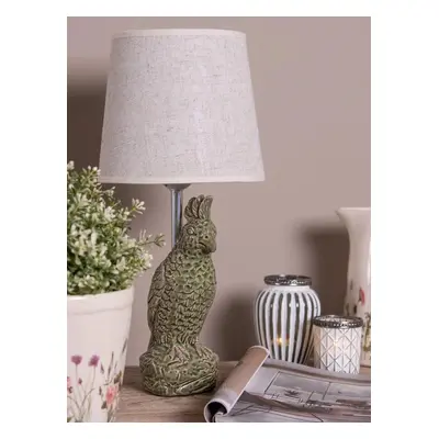 Stolní lampa s papouškem a béžovým stínidlem Parrot - Ø 18*38 cm E27/max 1*60W