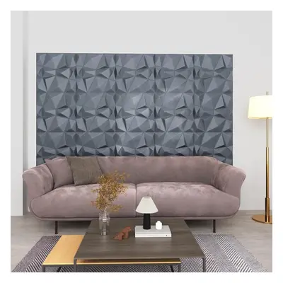 3D nástěnné panely 24 ks 50 x 50 cm diamant šedé 6 m²