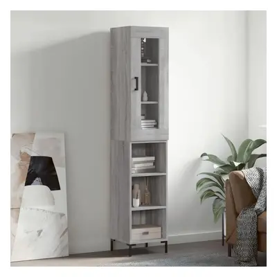 Skříň highboard šedá sonoma 34,5 x 34 x 180 cm kompozitní dřevo