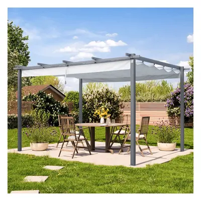 PRIMEYARD Pergola Classic 3x4 m, látková střecha, stone - (400102)