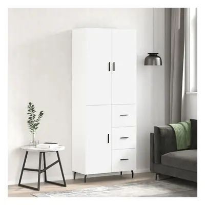 Skříň highboard bílá 69,5 x 34 x 180 cm kompozitní dřevo