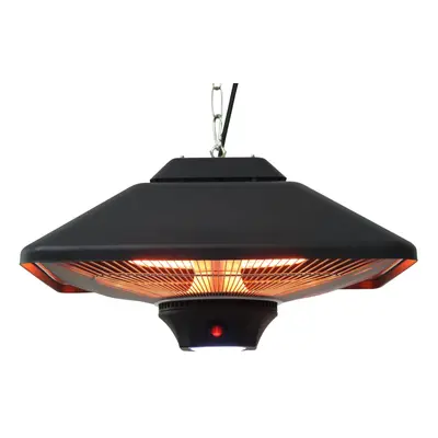 Stropní sálavé topení Outsunny s dálkovým ovládáním LED osvětlení 2000W 43x43x25cm | Aosom