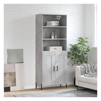 Skříň highboard betonově šedá 69,5x34x180 cm kompozitní dřevo