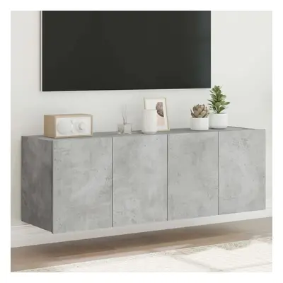 Nástěnné TV skříňky s LED 2 ks betonově šedé 60 x 35 x 41 cm