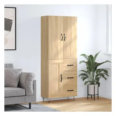 Skříň highboard dub sonoma 69,5 x 34 x 180 cm kompozitní dřevo